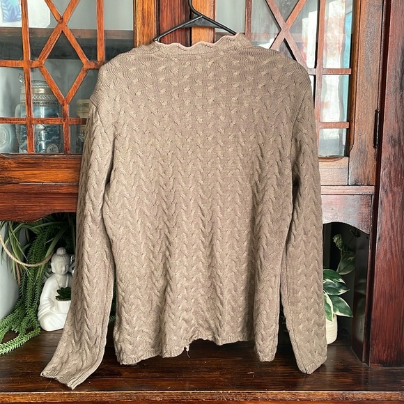 STOCKERPOINT Handbestickt Floral Embroidered Cardigan Cable Knit Sweater 48 - Picture 2 of 6